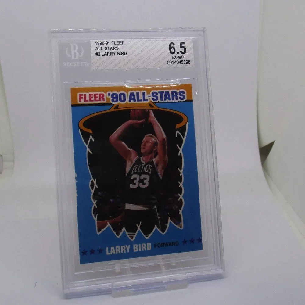 1990 Fleer All-Stars Larry Bird #2- BGS 6.5 EX-MT+ Boston Celtics